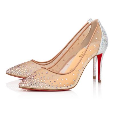 Tacones Follies Strass Christian Louboutin Mujer - Blancos - 3200520CMA3